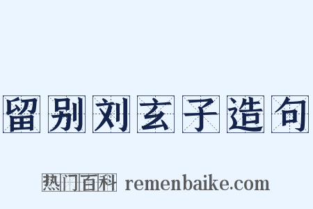留别刘玄子造句是什么意思的图片